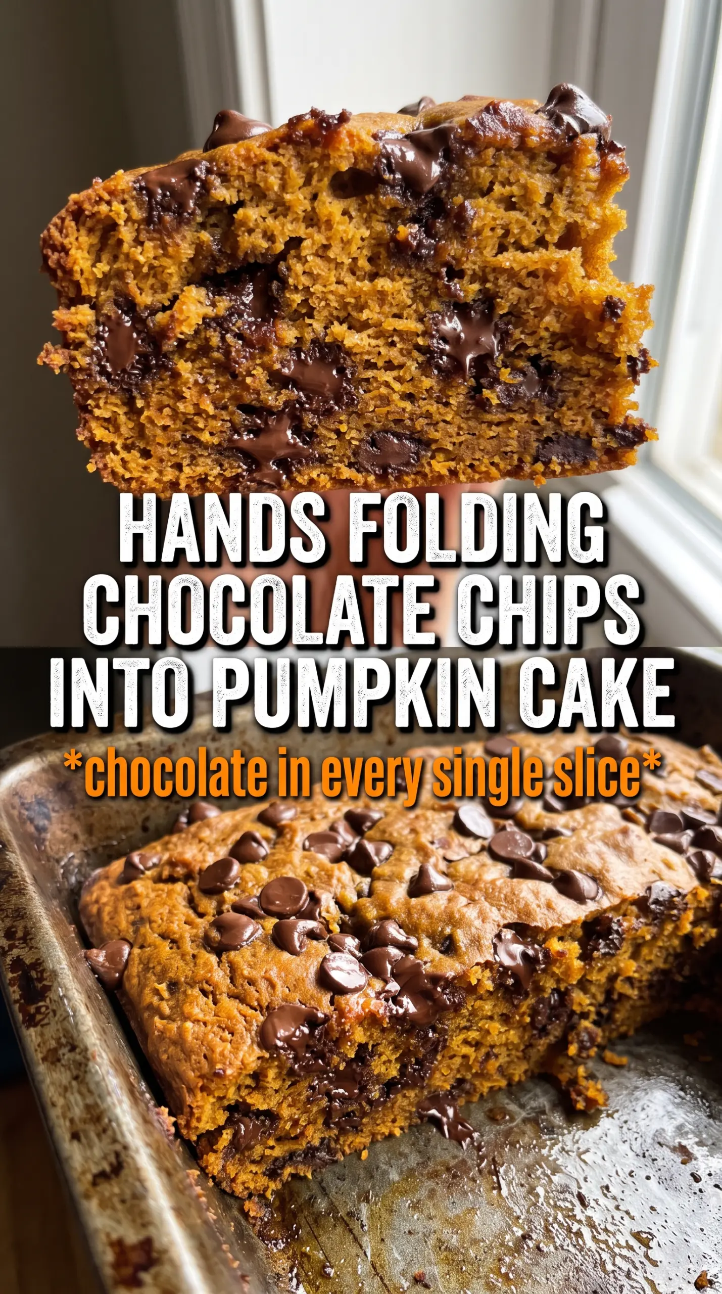 Pumpkin Chocolate Chip Cake moist chocolate frosted