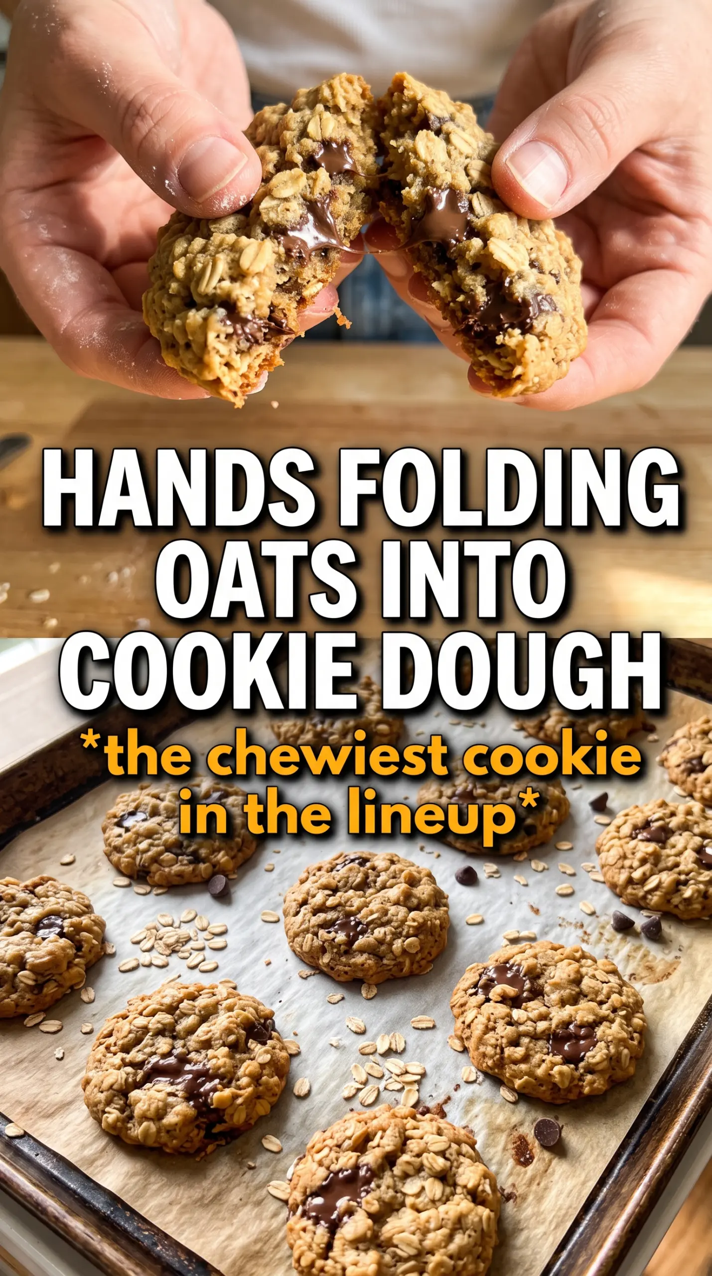 Pumpkin Chocolate Chip Oatmeal Cookies chewy chocolatey textured