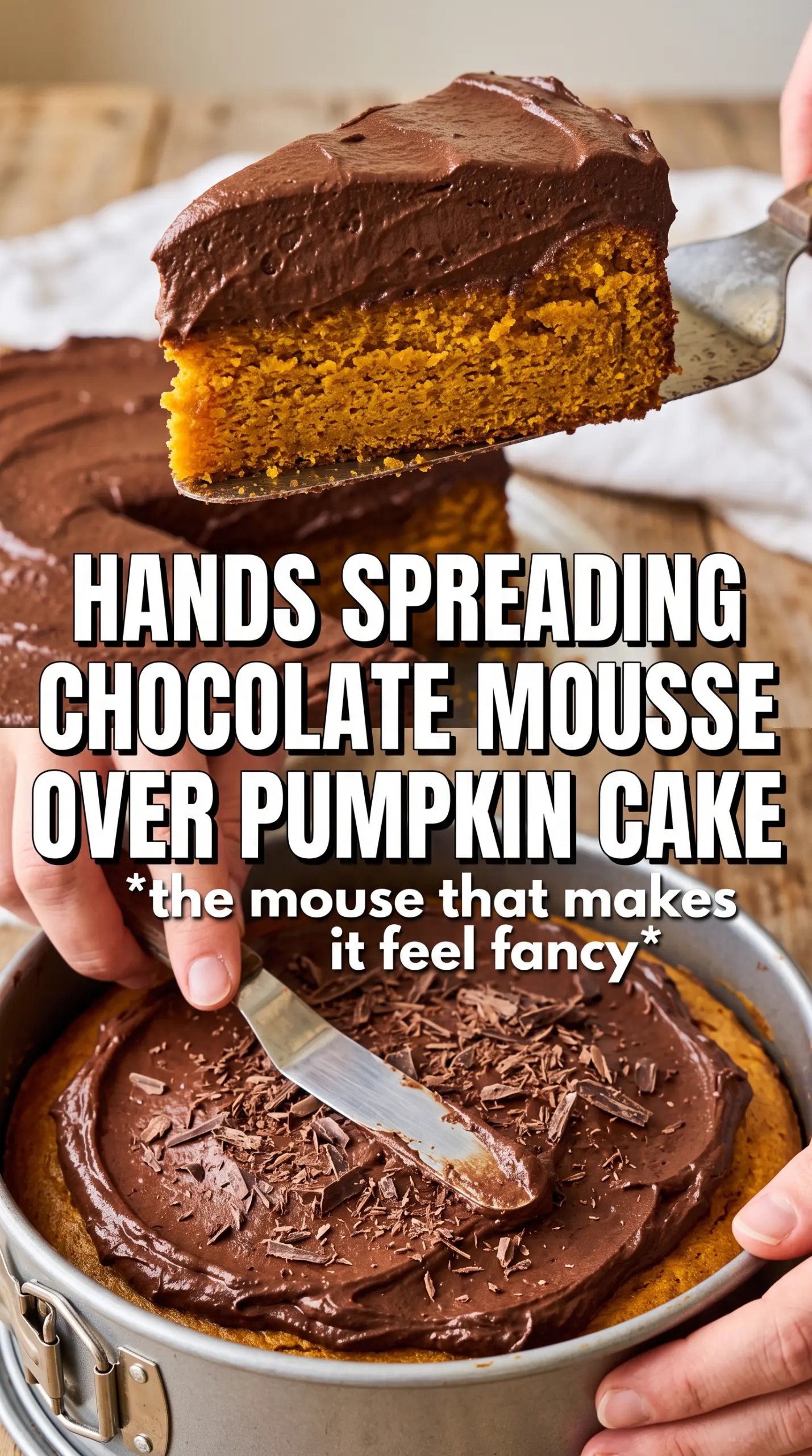 Pumpkin Chocolate Mousse Cake layered dessert chocolate mousse pumpkin