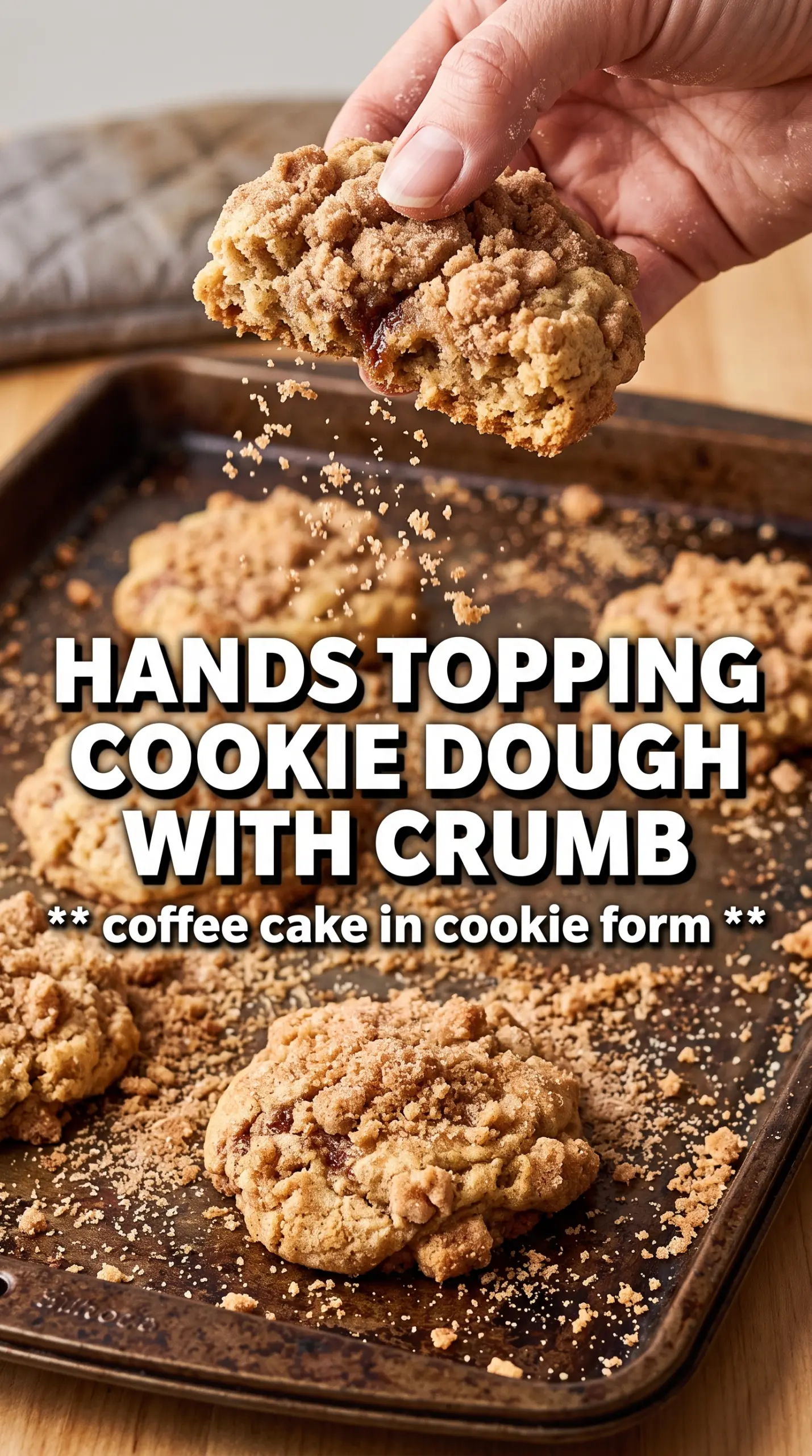 Pumpkin Coffee Cake Cookies streusel glaze