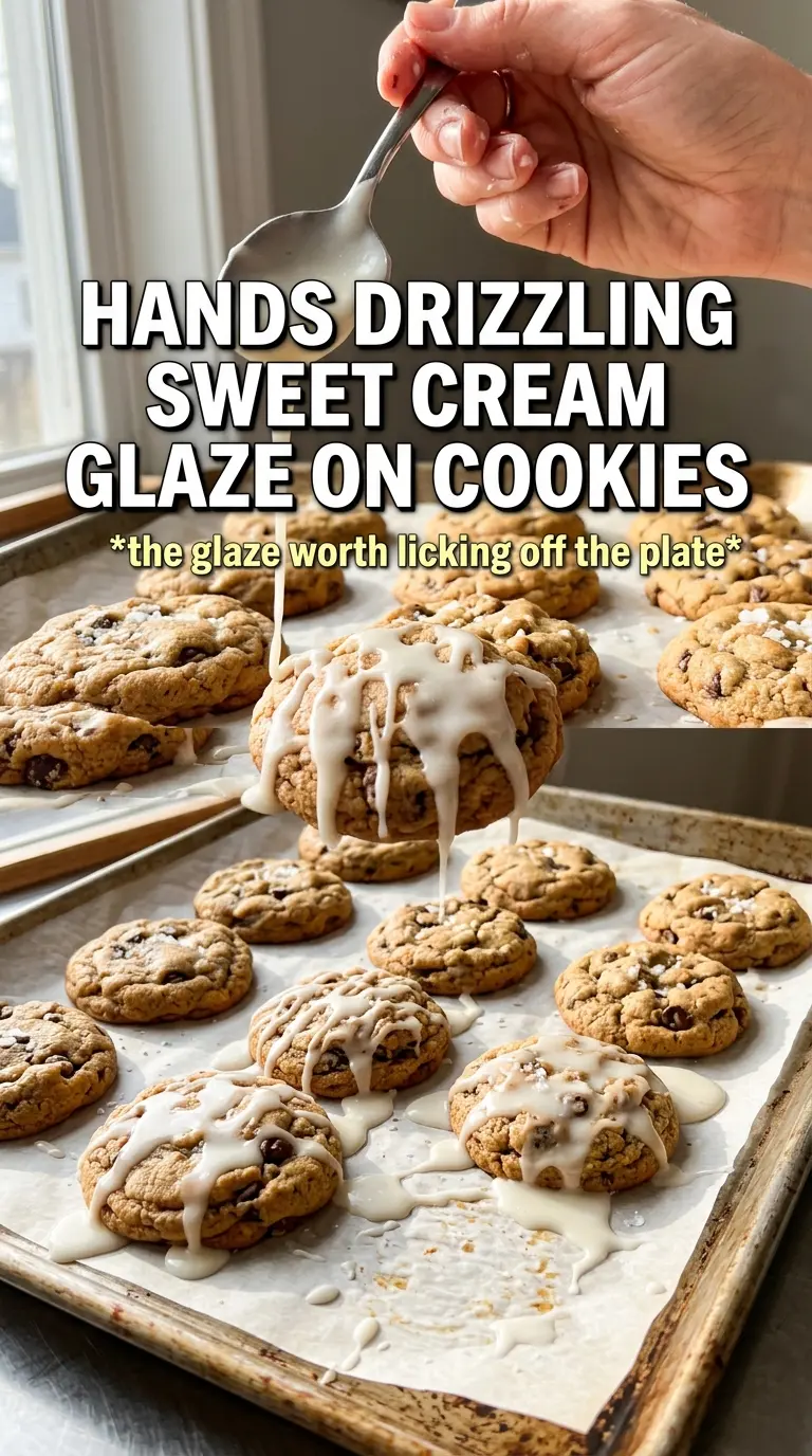 Pumpkin cookies with sweet cream glaze soft cakey cinnamon