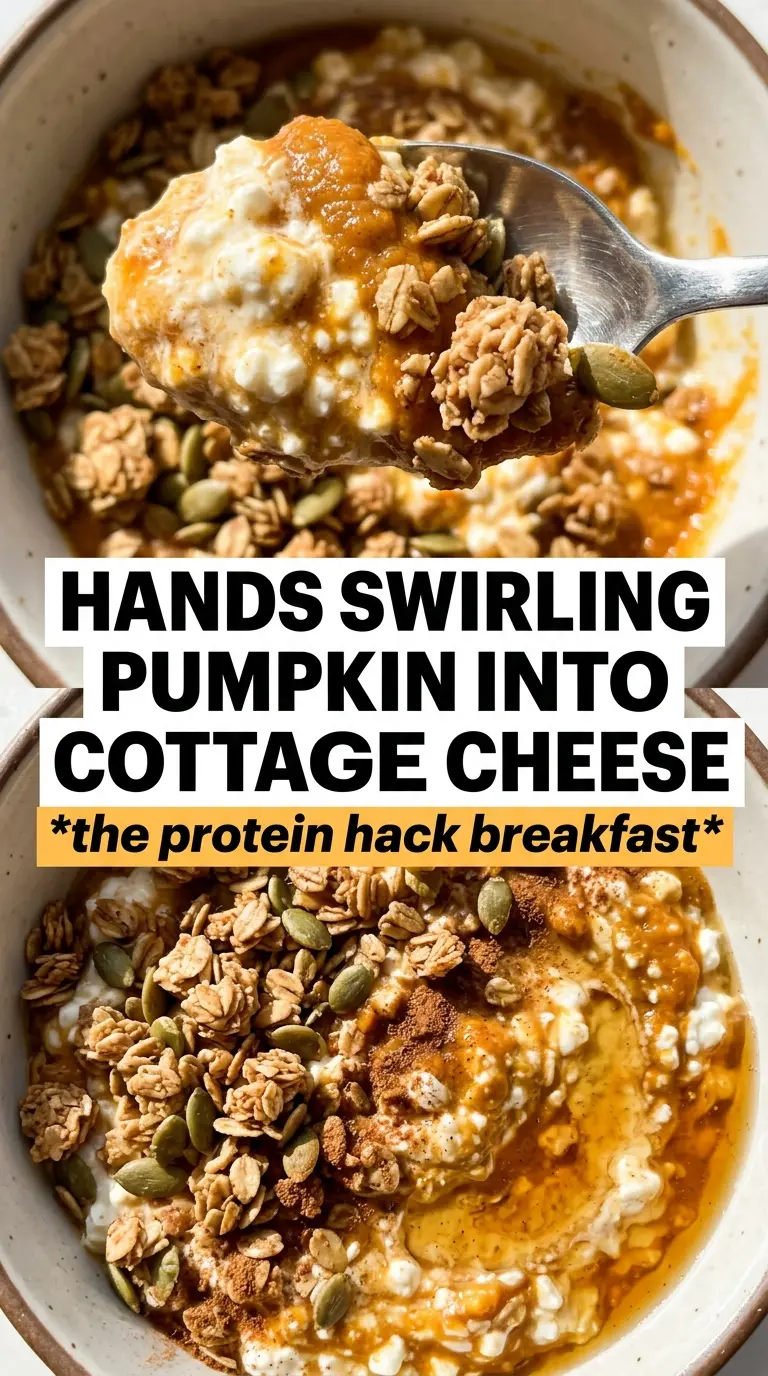 Pumpkin cottage cheese breakfast bowl creamy spiced