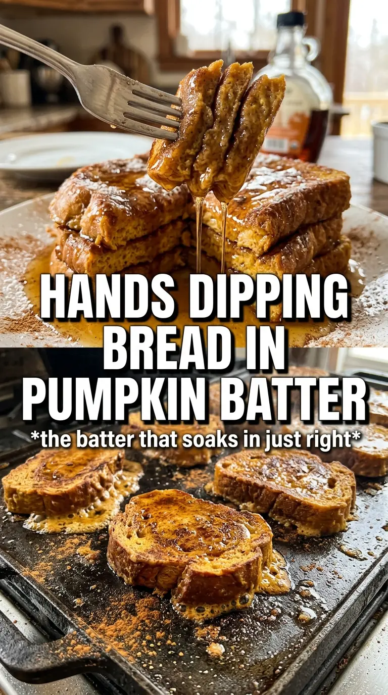 Pumpkin French toast golden custardy