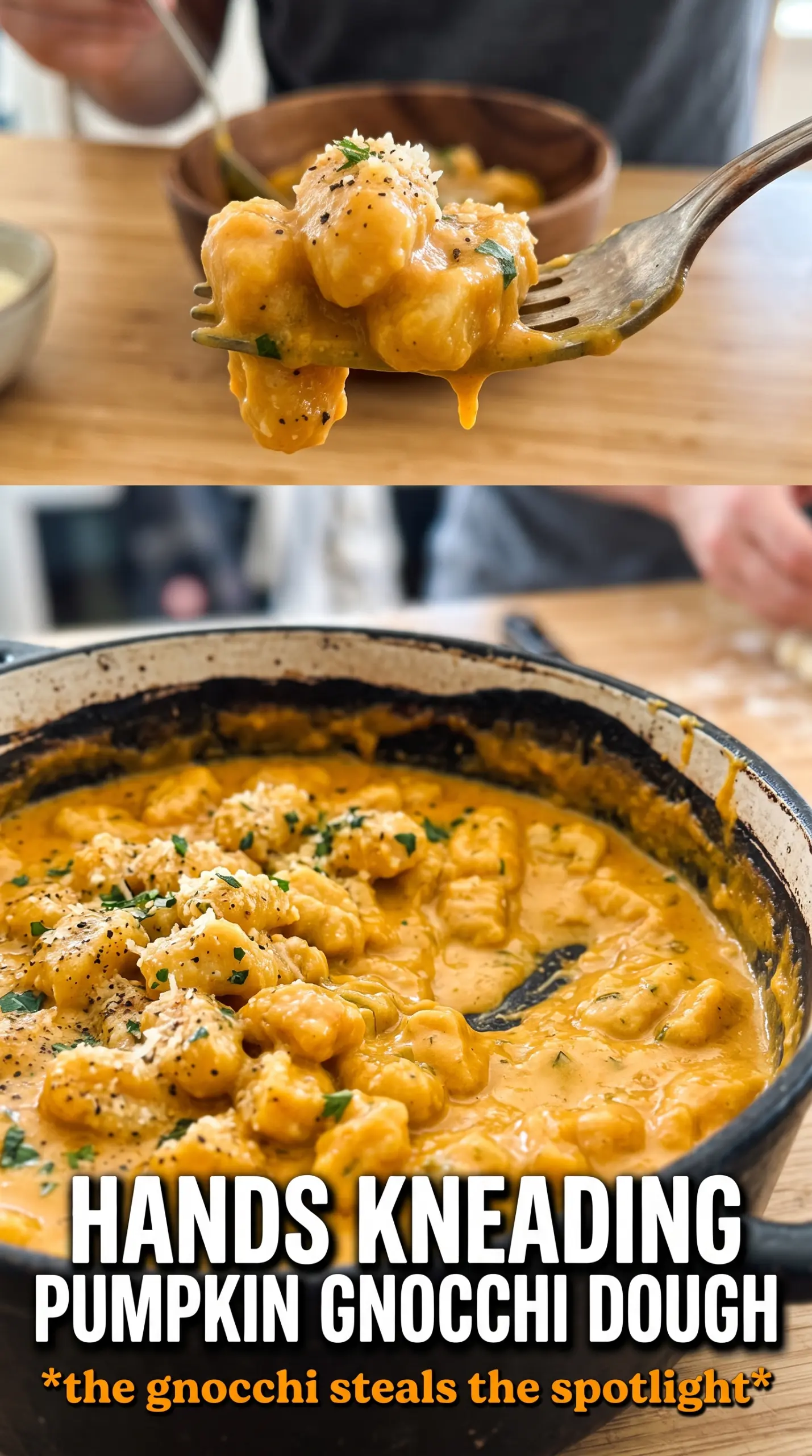 Pumpkin Gnocchi soft golden pillows