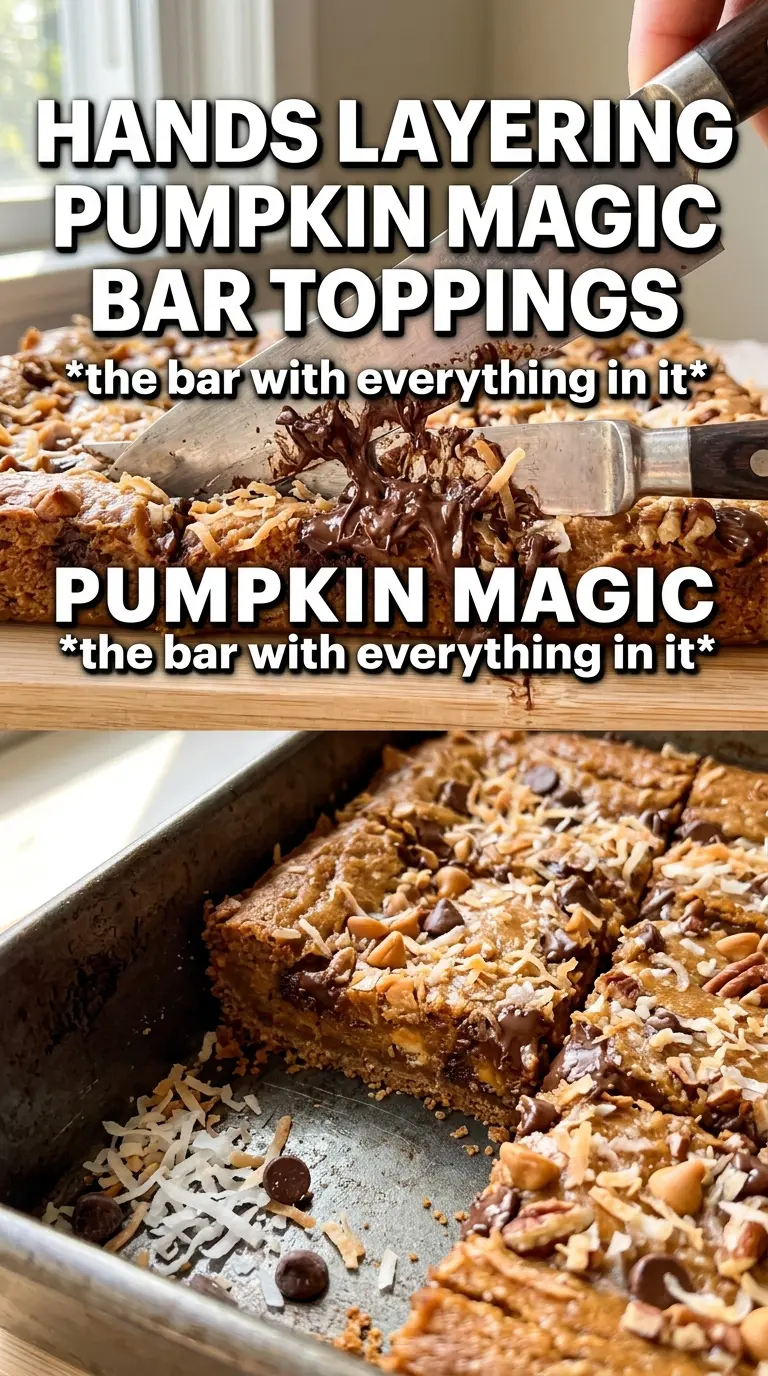 Pumpkin Magic Bars gingersnap coconut toffee