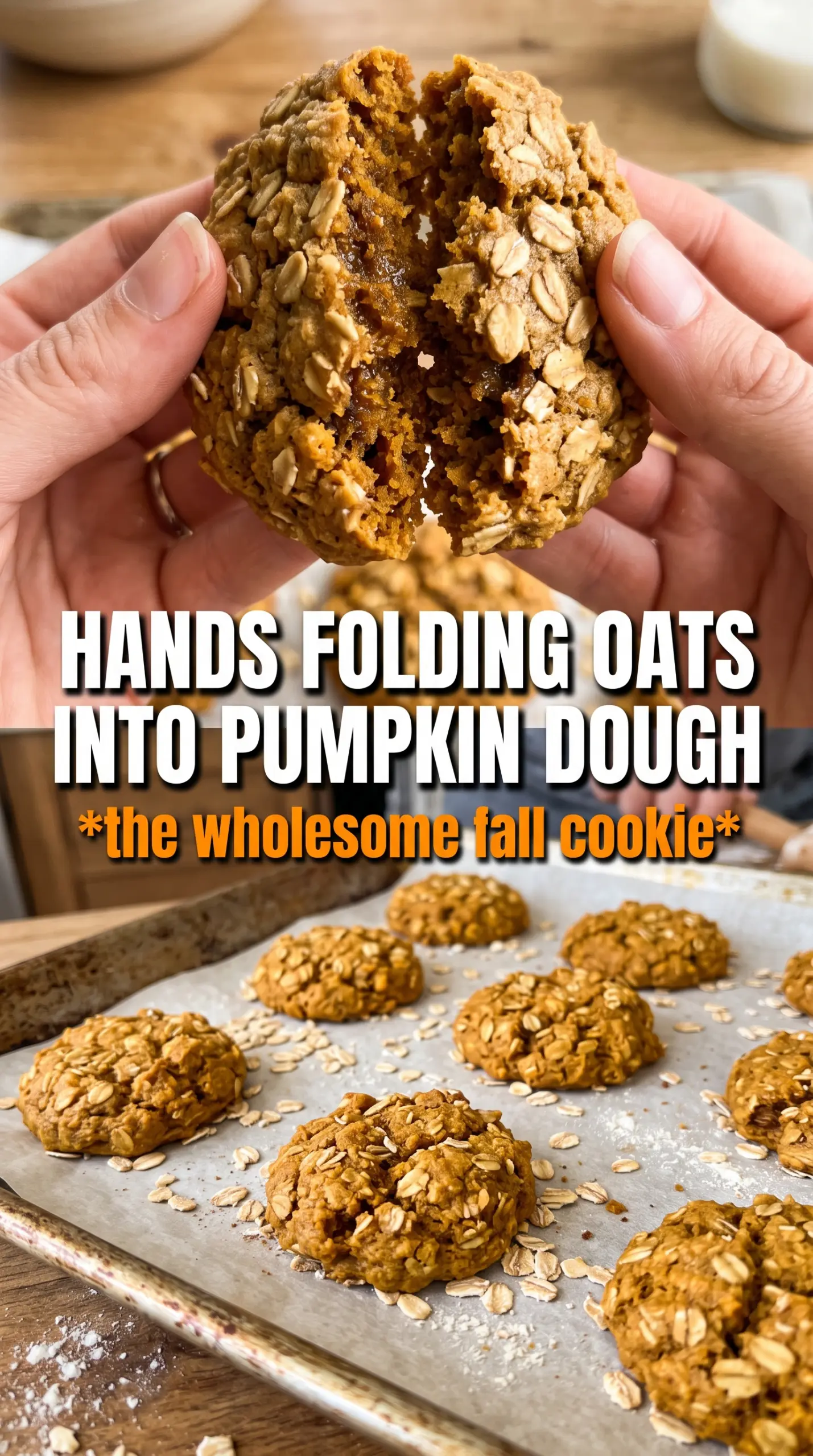 Pumpkin Oat Cookies soft chewy cinnamon sugar