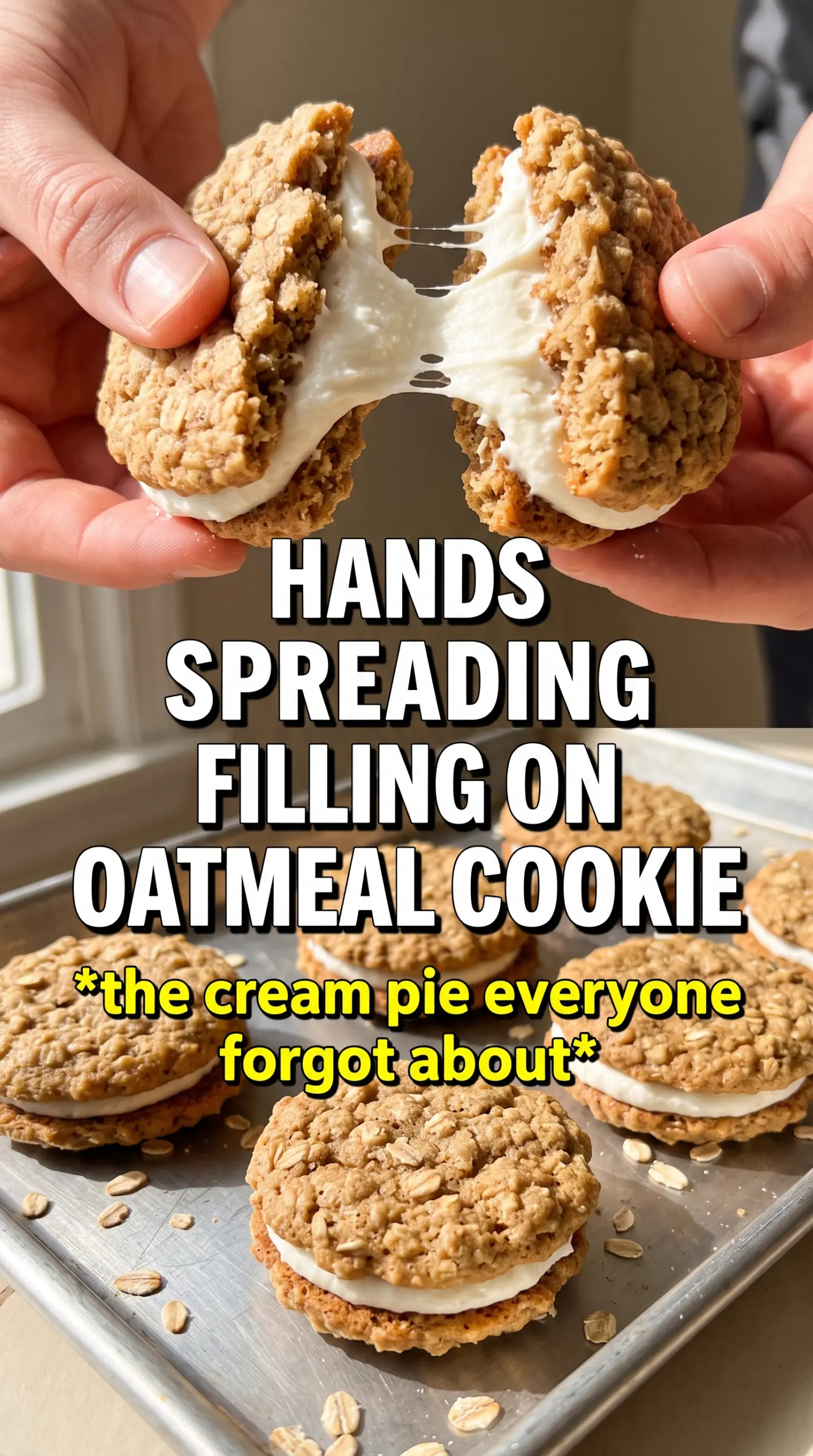 Pumpkin Oatmeal Sandwich Cookies chewy spiced filling