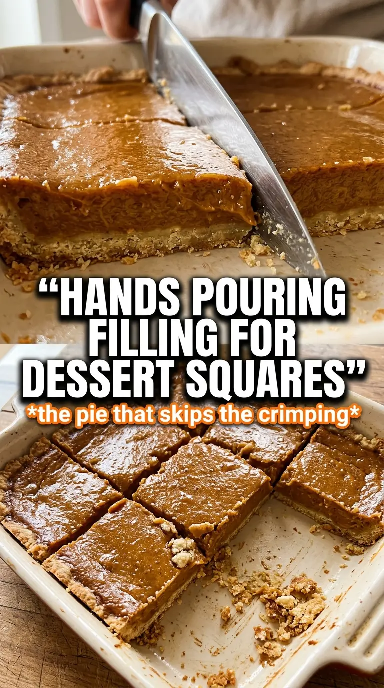 Pumpkin Pie Dessert Squares creamy pumpkin custard, buttery cake crust, crumb topping