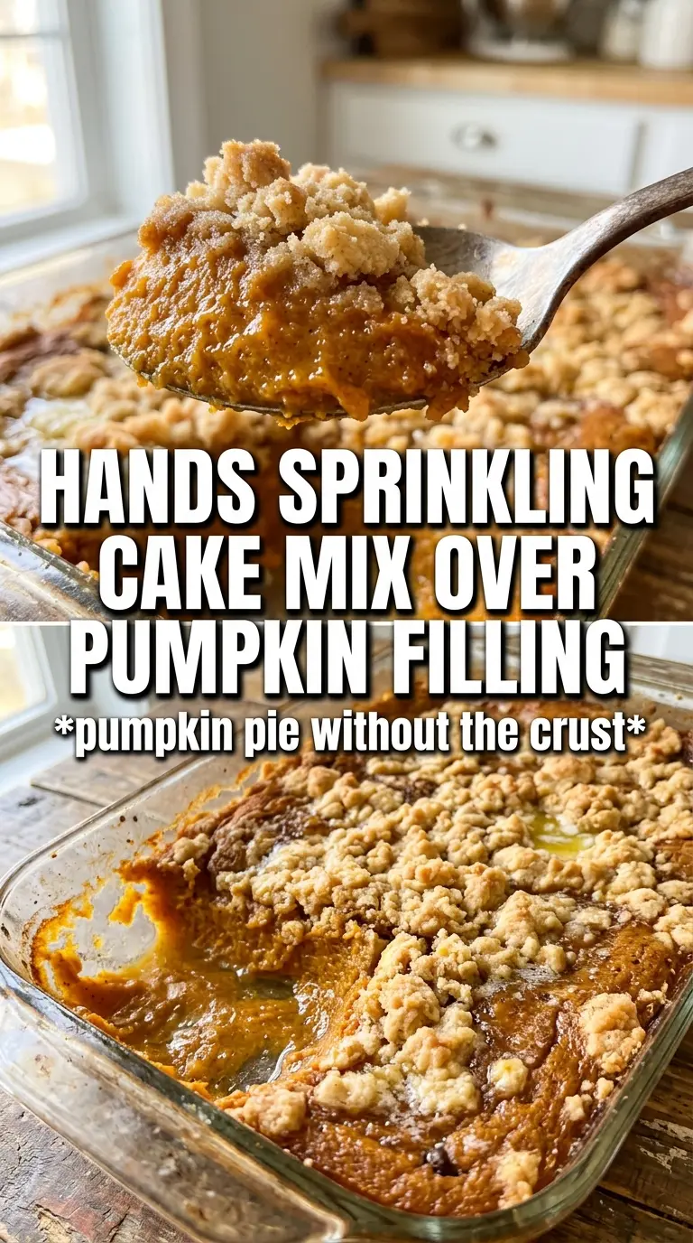 Pumpkin Pie Dump Cake warm custardy buttery