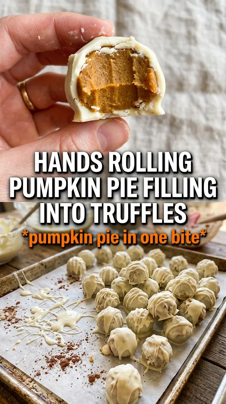 Pumpkin Pie Truffles creamy chocolate-dipped