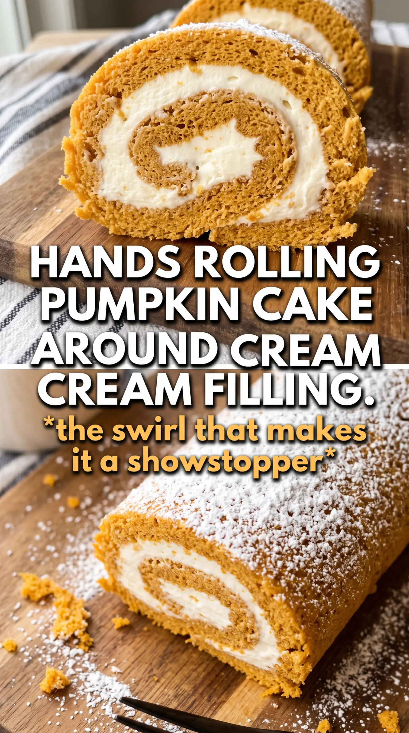 Pumpkin Roll Cake spiced spiral creamy