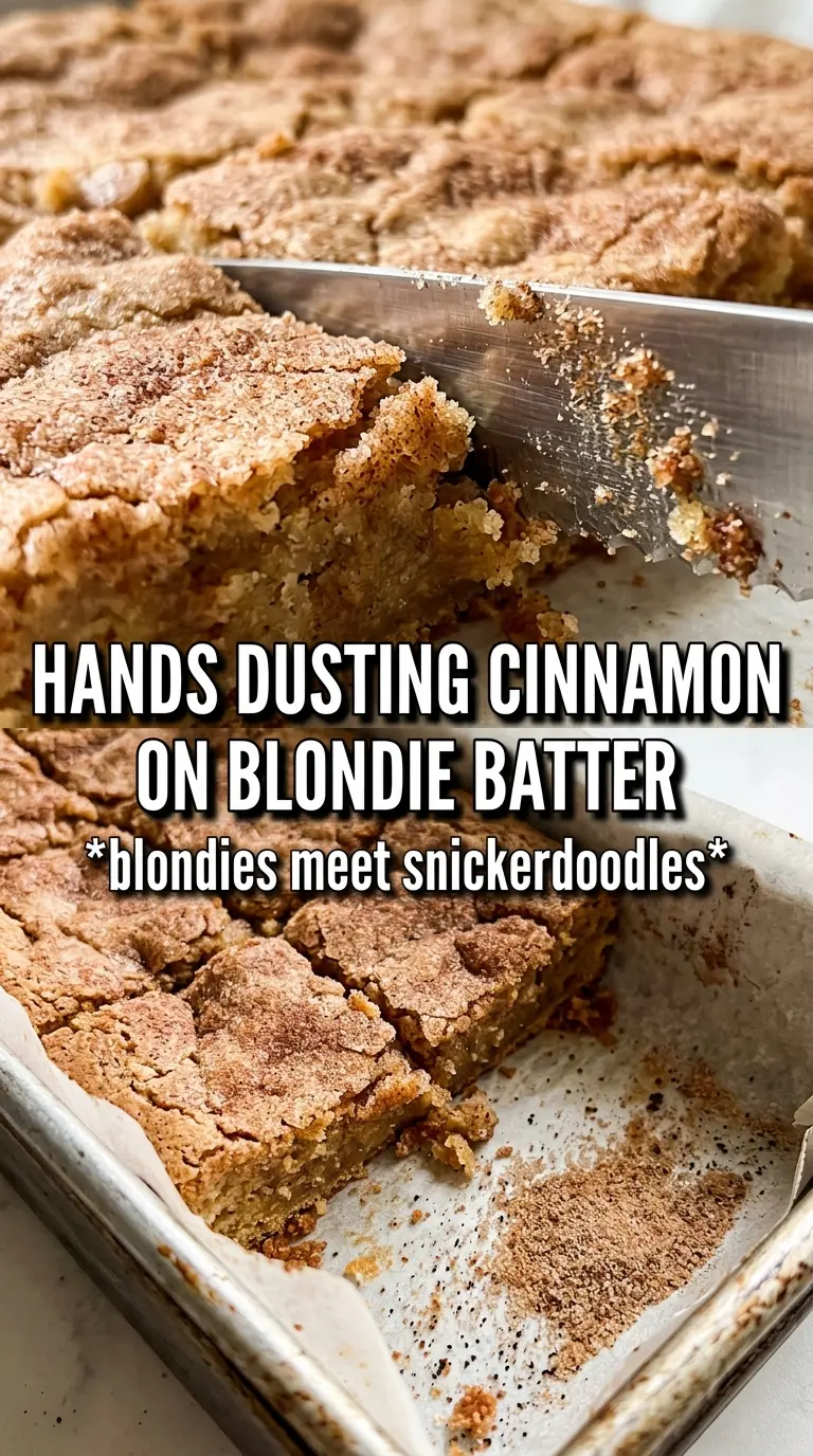 Pumpkin Snickerdoodle Blondies chewy cinnamon-sugar