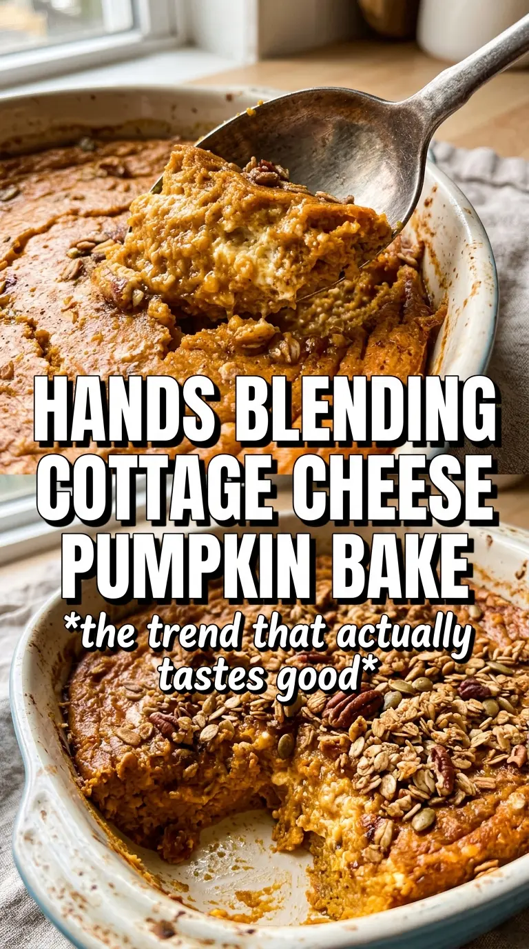 Viral Pumpkin Cottage Cheese Bake custardy golden pumpkin spice